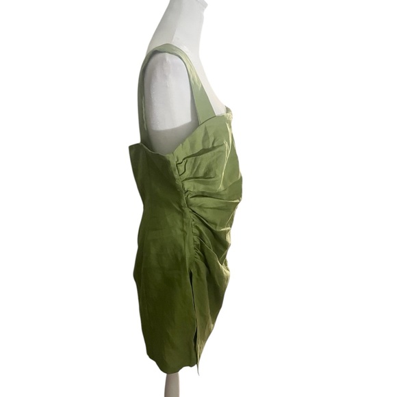 Reformation Kerrigan Linen Dress in Avocado Green - Picture 8 of 12